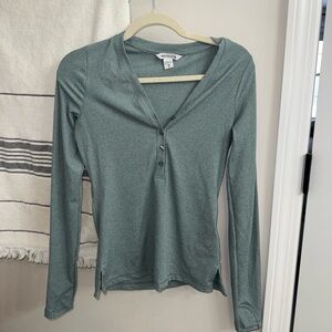 Athleta Long Sleeve Henley Top